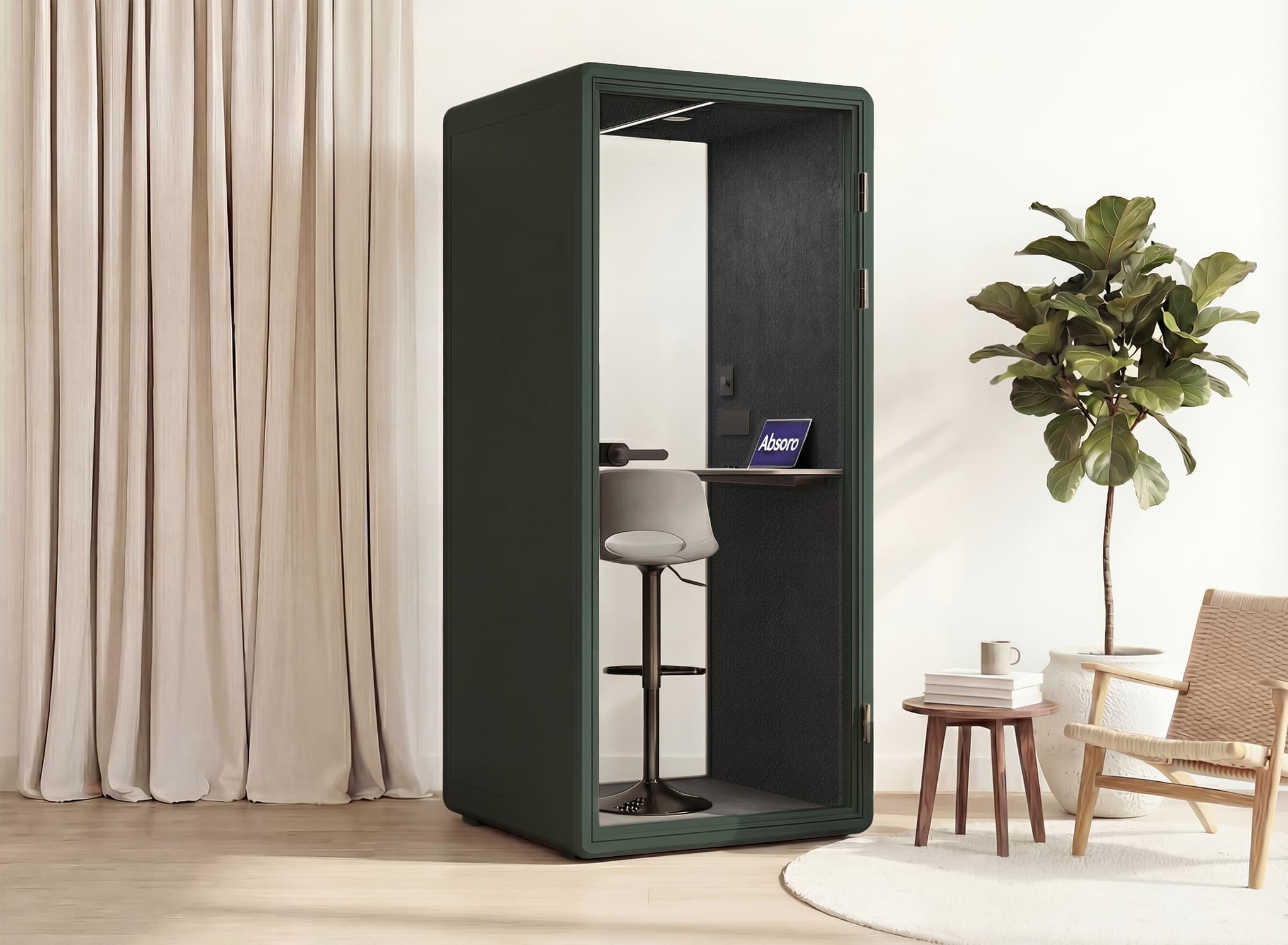 Absoro booth in een moderne kantooromgeving